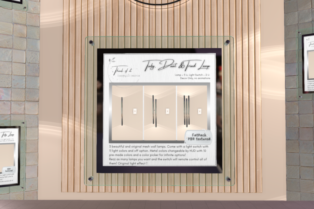 Tuby/Dual/Triad Lamps, L$242 each