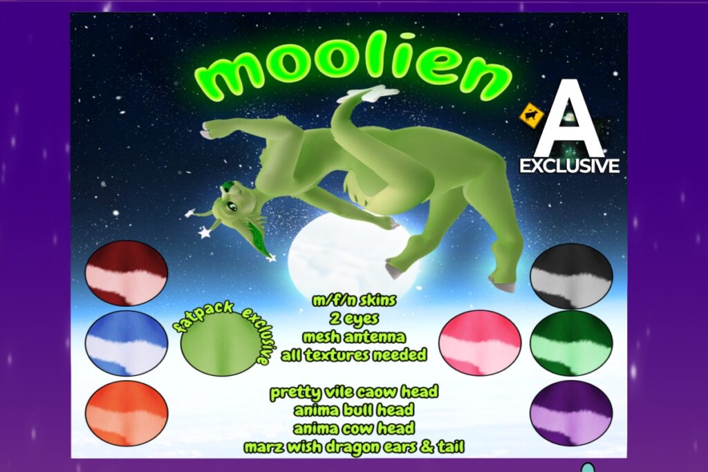 Moolien Mod Kit - BOM/Anima Herby/PrettyVile Caow, L$300 each/L$2000 FP