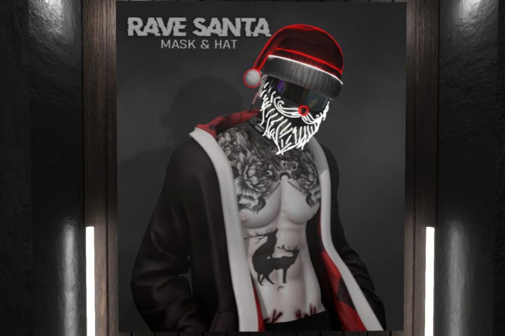 Rave Santa Mask &amp; Hat, L$499