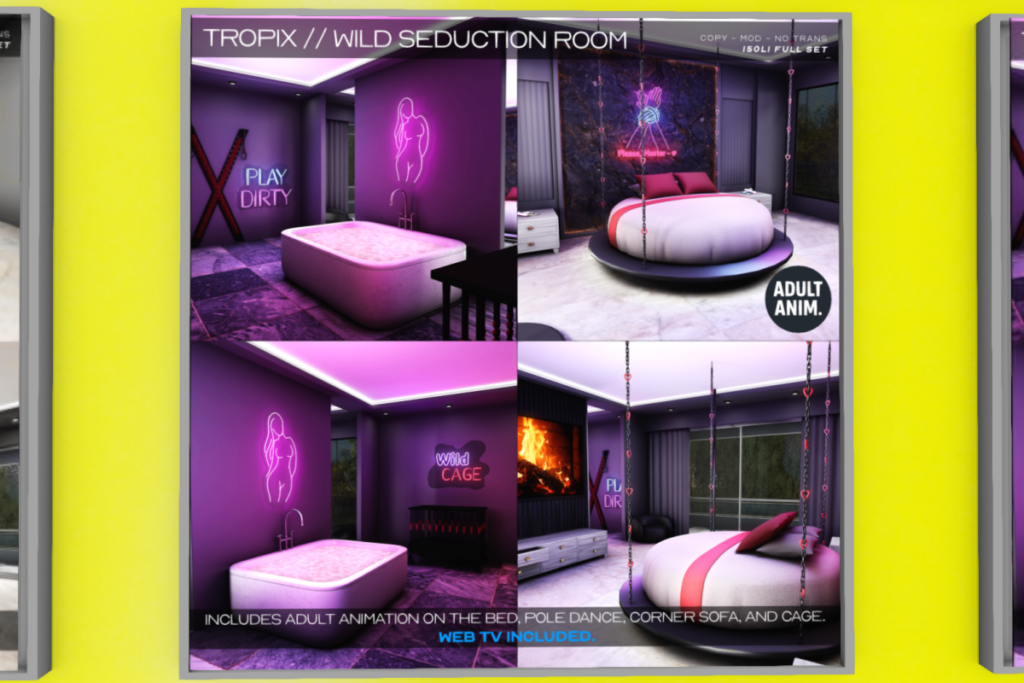 Wild Seduction Room, L$299-L$699 each