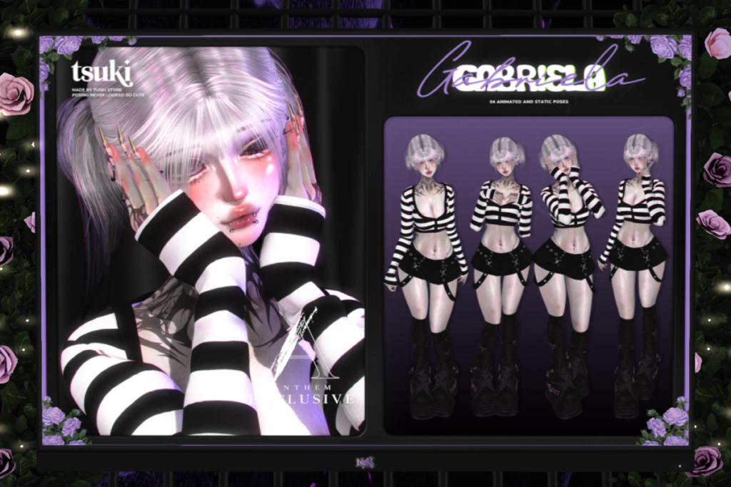 Gabriela Poses and Animations, L$100 each/L$249-L$299 each FP/L$349 MP