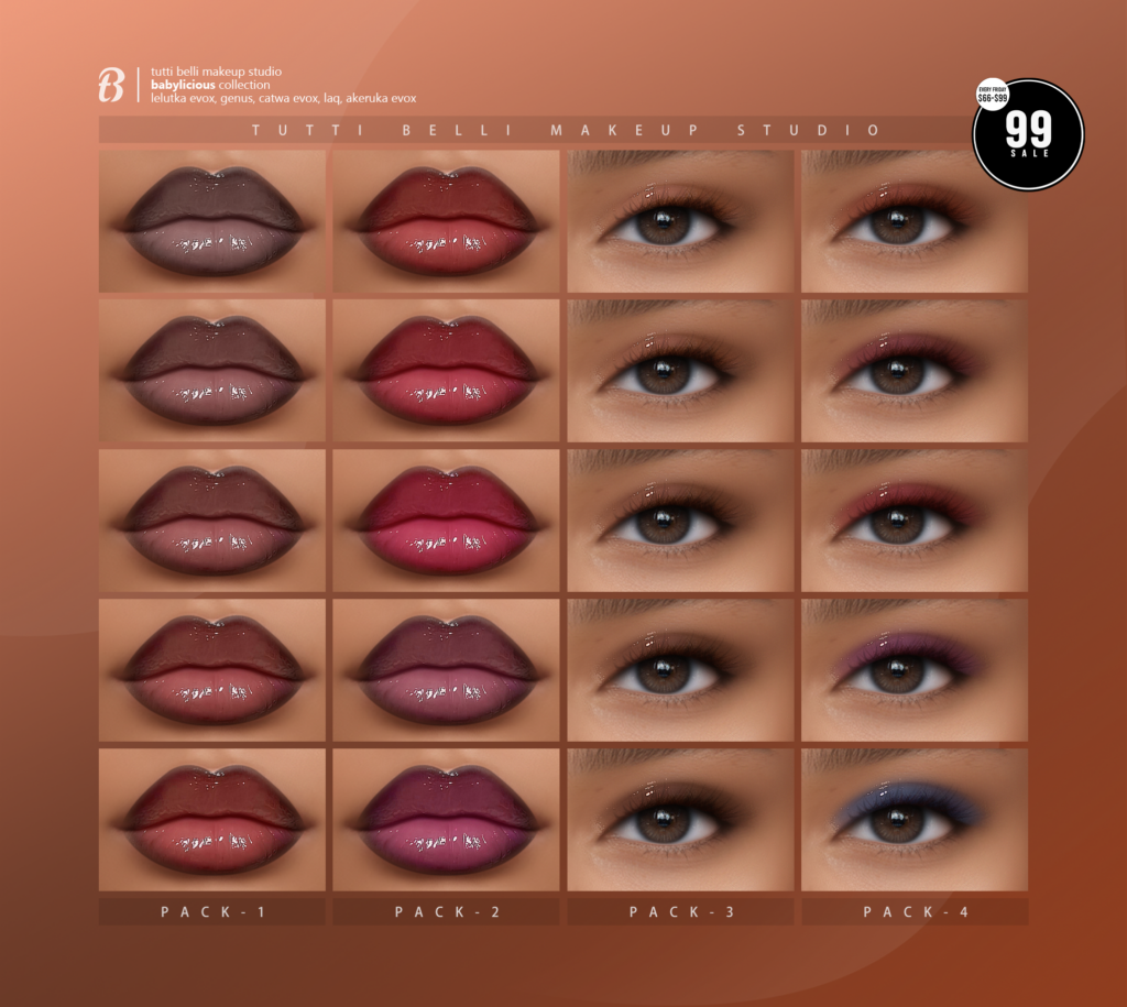 Babylicious Collection Makeup - AkX/CatwaX/EvoX/Genus/LAQ	&lt;a href=&quot;http://maps.secondlife.com/secondlife/Malkine/79/162/501&quot; target=&quot;_blank&quot;&gt;Teleport&lt;/a&gt;