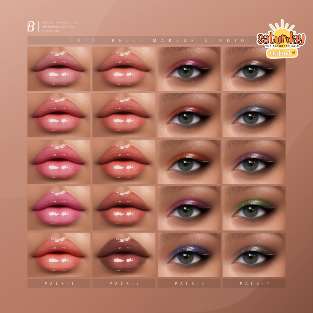 Old Money Collection Eyeshadows &amp; Lipsticks - EvoX	&lt;a href=&quot;http://maps.secondlife.com/secondlife/Malkine/79/162/501&quot; target=&quot;_blank&quot;&gt;Teleport&lt;/a&gt;