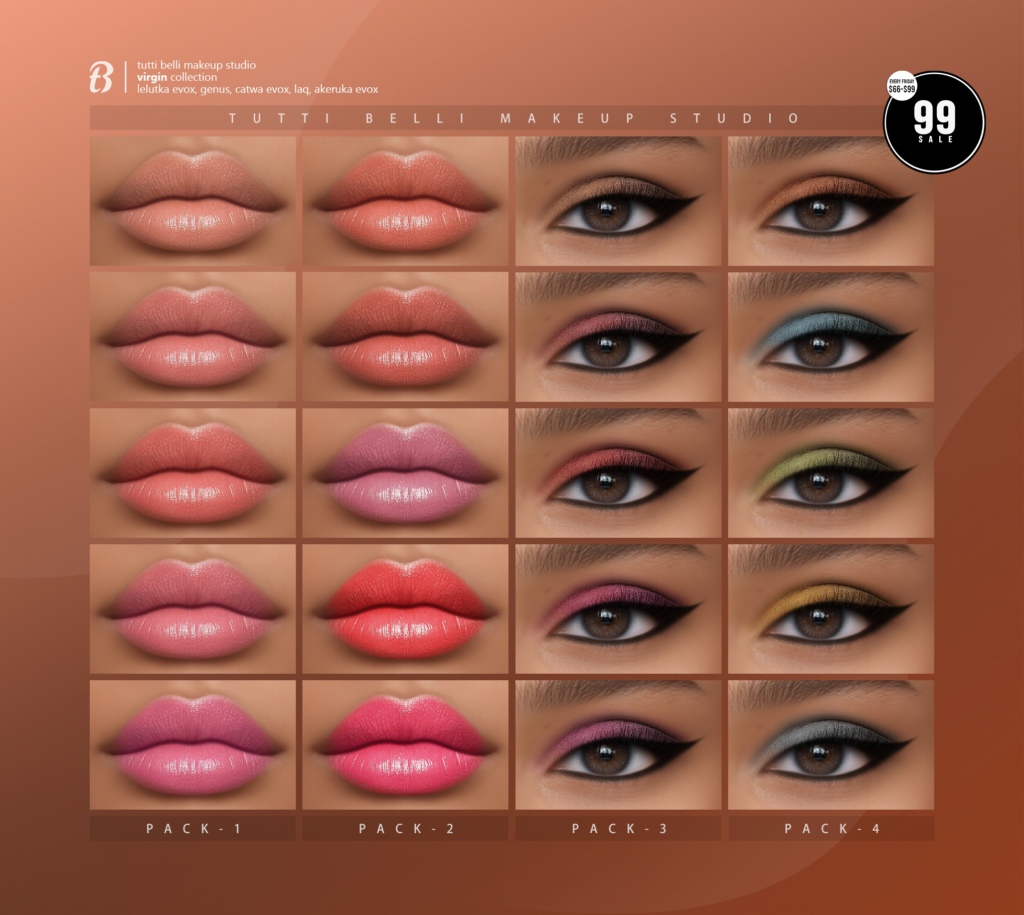 Virgin Collection Makeup - AkX/CatwaX/EvoX/Genus/LAQ	&lt;a href=&quot;http://maps.secondlife.com/secondlife/Malkine/79/162/501&quot; target=&quot;_blank&quot;&gt;Teleport&lt;/a&gt;