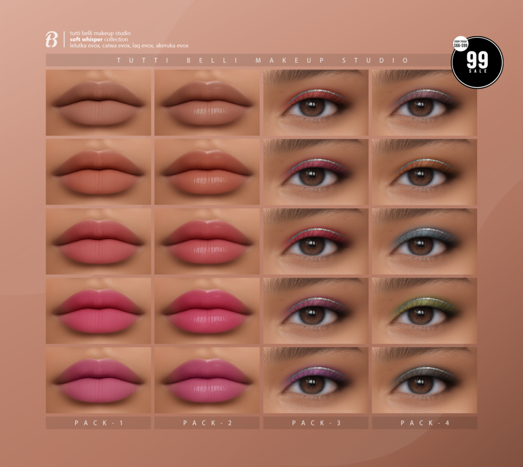 Soft Whisper Eyeshadows &amp; Lipsticks - AkX/CatwaX/EvoX/LAQX	<a href="http://maps.secondlife.com/secondlife/Malkine/79/162/501" target="_blank">Teleport</a>