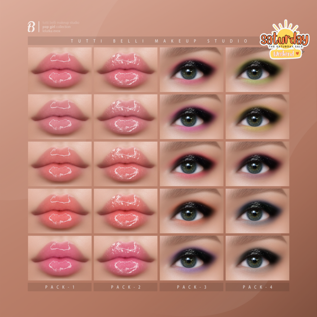 Pop Girl Collection Eyeshadows &amp; Lipsticks - EvoX	&lt;a href=&quot;http://maps.secondlife.com/secondlife/Malkine/79/162/501&quot; target=&quot;_blank&quot;&gt;Teleport&lt;/a&gt;