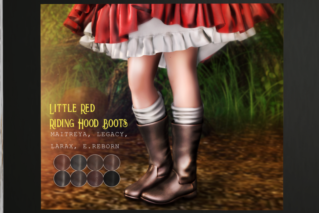 Little Red Riding Hood Boots - Legacy/Maitreya/Reborn/+mods, L$295