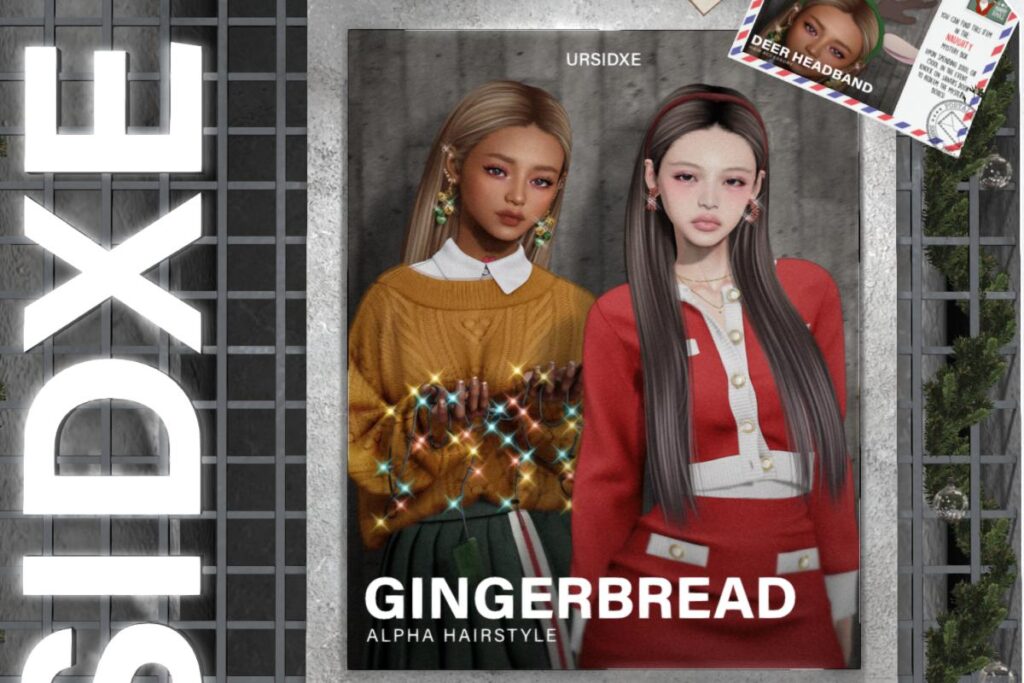 Gingerbread Hair, L$199-L$399 each/L$589 FP