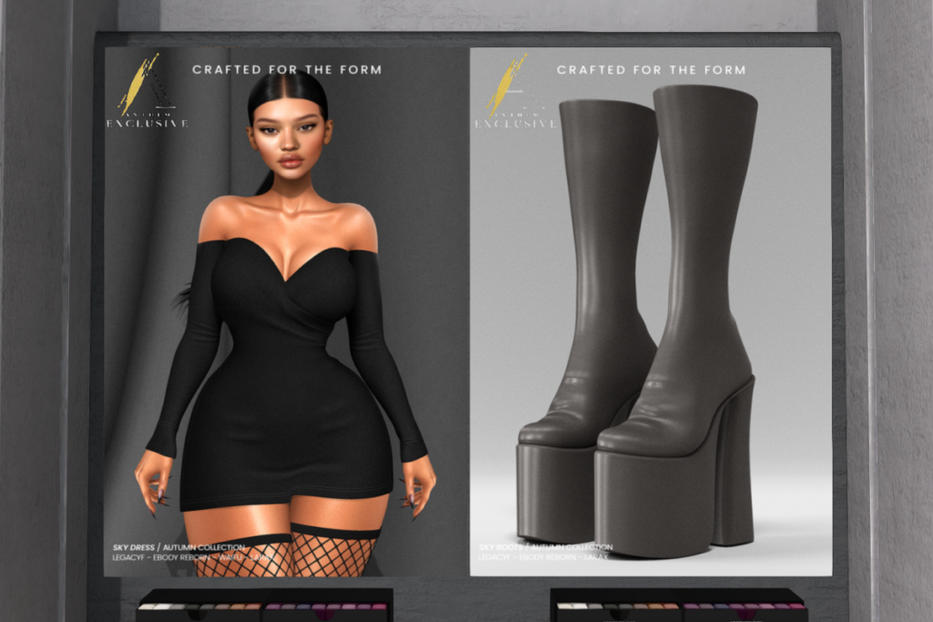 Sky Dress &amp; Boots - Legacy/MaitreyaX/Reborn/+mods, L$299 each/L$1125 each FP