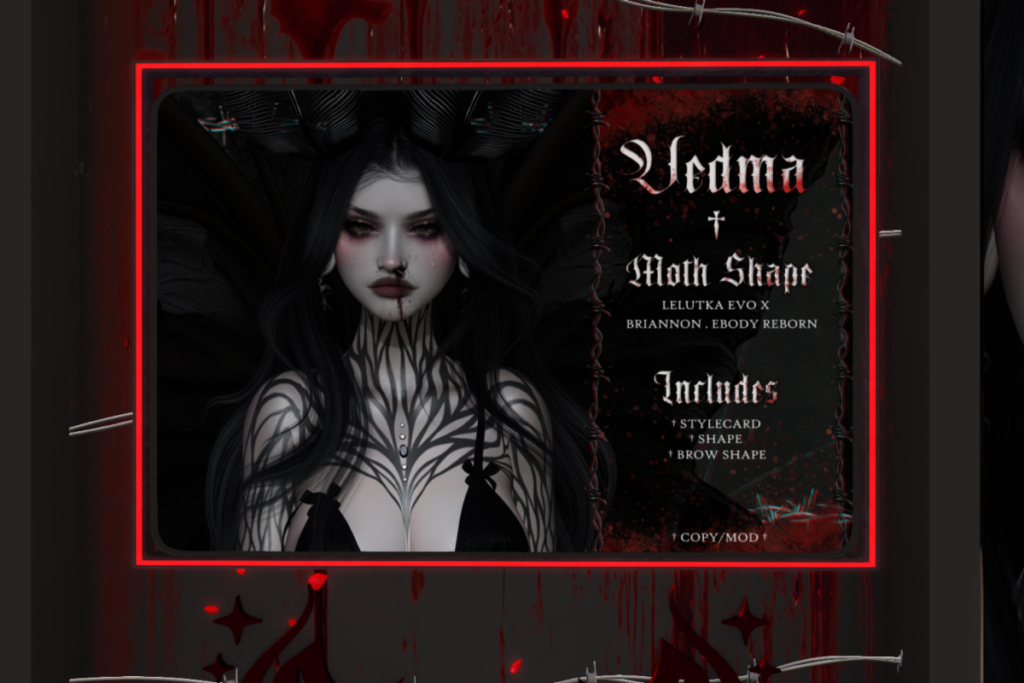 Moth Shape, See Ad for Fits, L$499