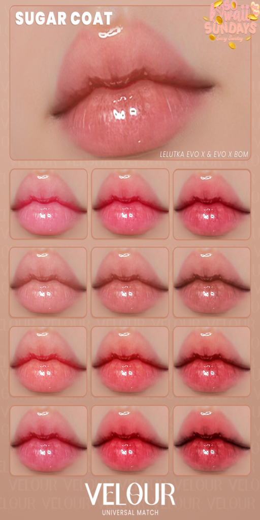 Sugarcoat Faded Lipstick - EvoX	&lt;a href=&quot;http://maps.secondlife.com/secondlife/VELOUR/93/115/83&quot; target=&quot;_blank&quot;&gt;Teleport&lt;/a&gt;
