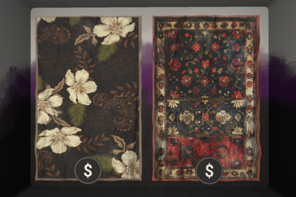 Blossom Rug | Noiir Botanicals	&lt;a href=&quot;http://maps.secondlife.com/secondlife/Adventure/83/135/27&quot; target=&quot;_blank&quot;&gt;Teleport&lt;/a&gt;
