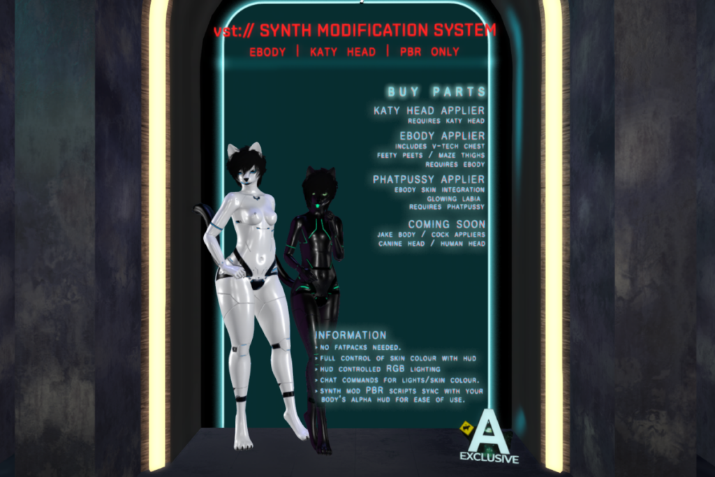 Synth Modification Systems - Katy Head/Reborn/+mods, L$299-L$749 each