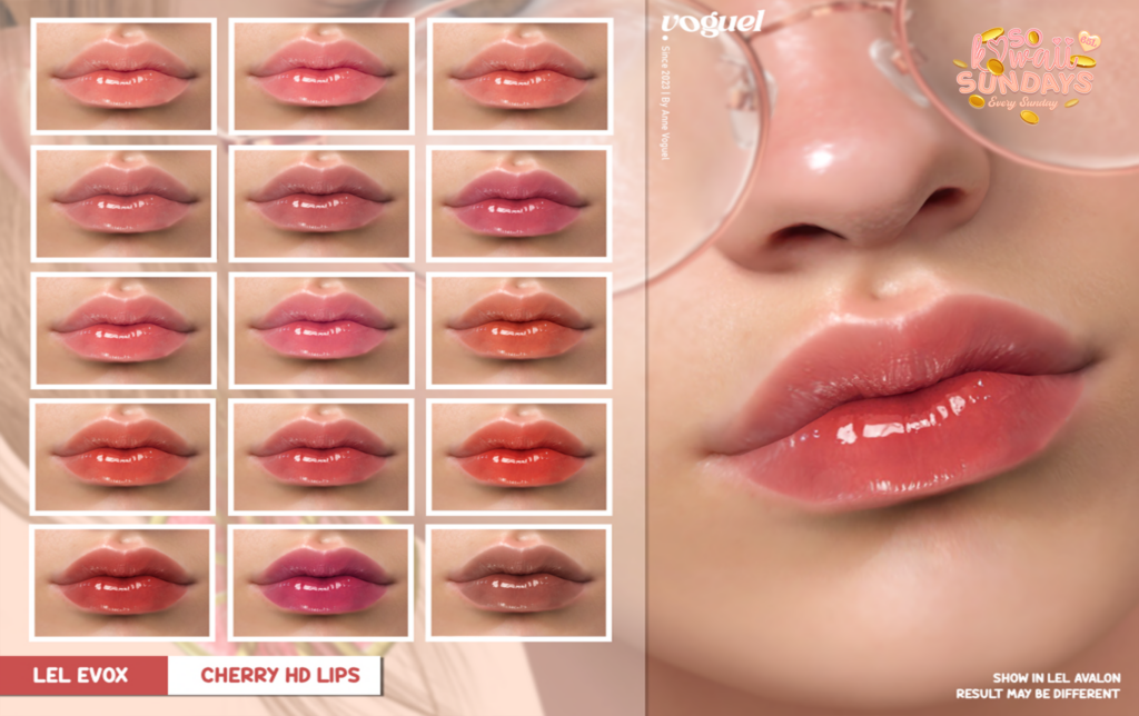Cherry HD Lipstick - EvoX	&lt;a href=&quot;https://maps.secondlife.com/secondlife/Tuscan%20Valley/195/237/21&quot; target=&quot;_blank&quot;&gt;Teleport&lt;/a&gt;