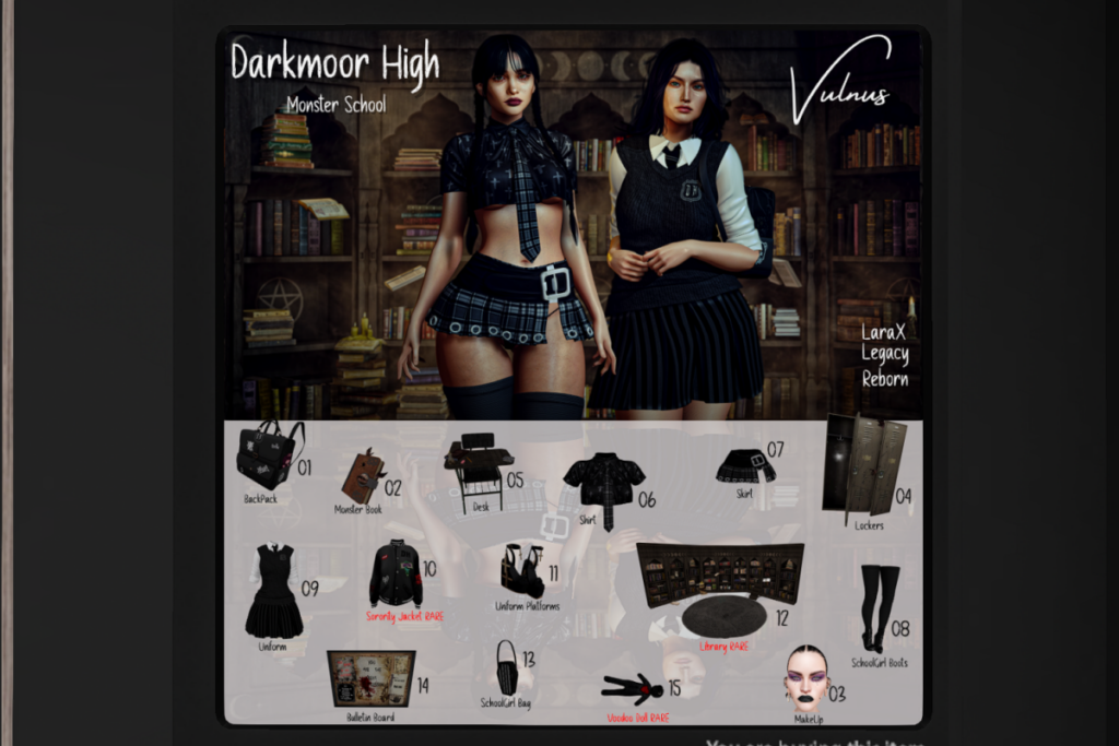 Darkmoor High FollowUp Set - Legacy/MaitreyaX/Reborn, L$65 per play