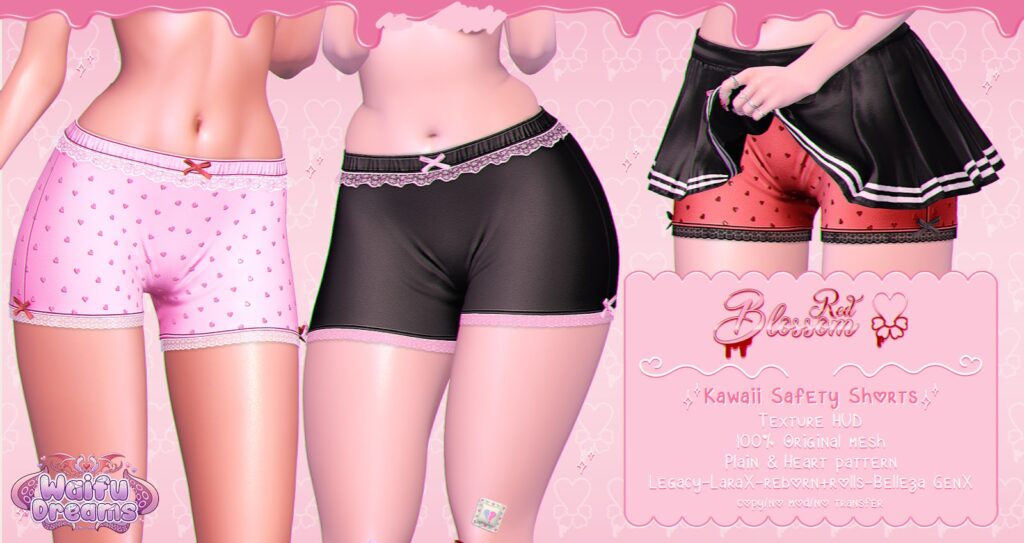 Kawaii Safety Shorts - GenX/Legacy/MaitreyaX/Reborn/+mods