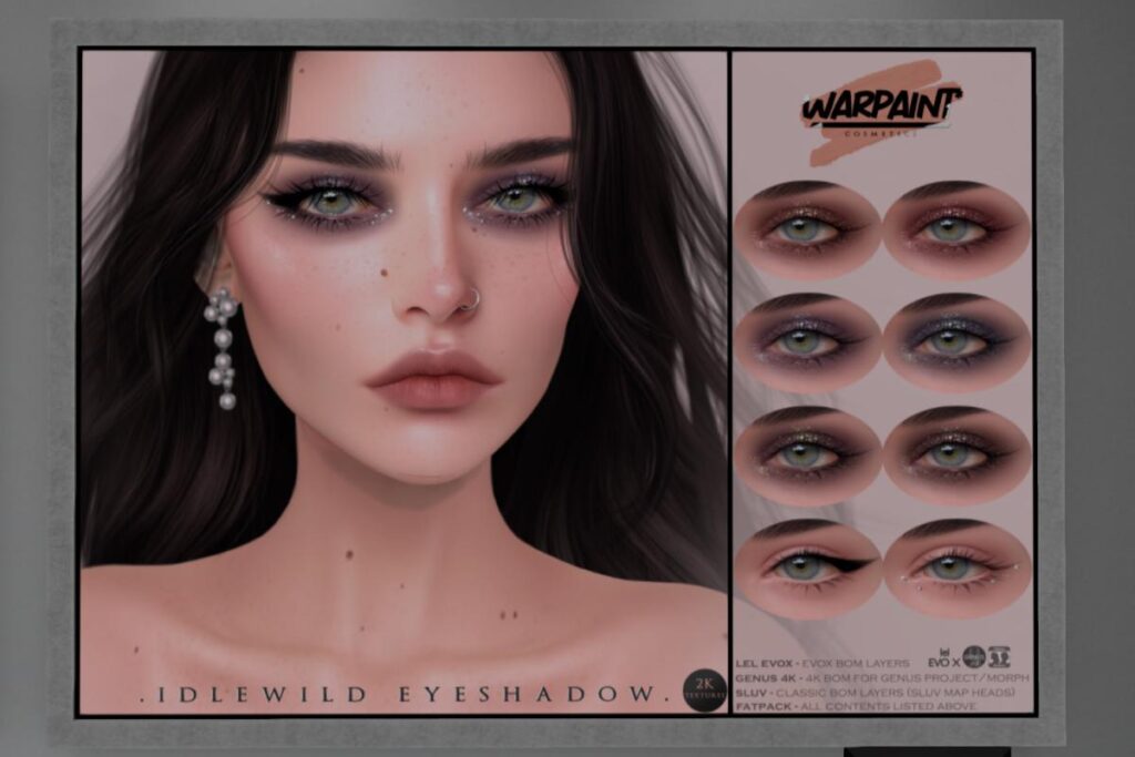 Idlewild Eyeshadow - EvoX/Genus/SLUV, L$240 each/L$520 FP