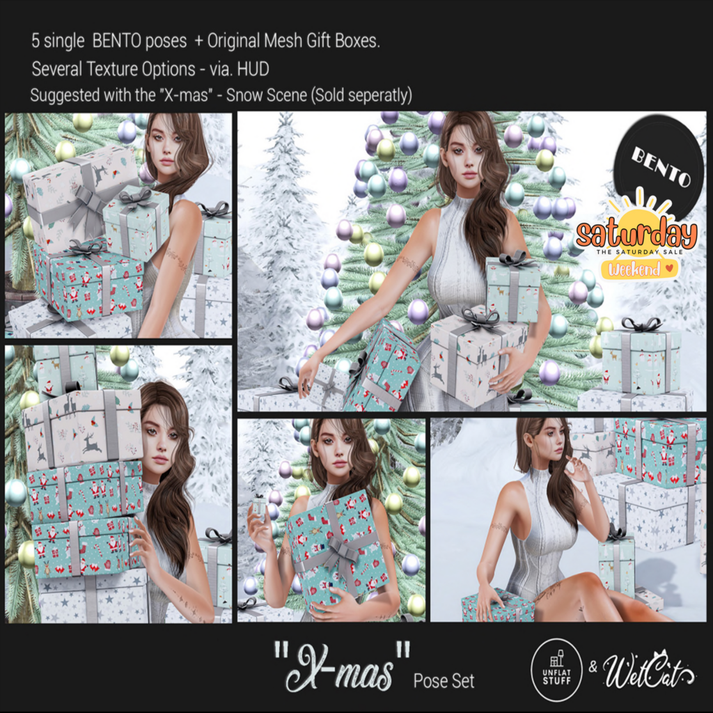 X-Mas Poses &amp; Props	&lt;a href=&quot;https://maps.secondlife.com/secondlife/Morise/223/182/24&quot; target=&quot;_blank&quot;&gt;Teleport&lt;/a&gt;