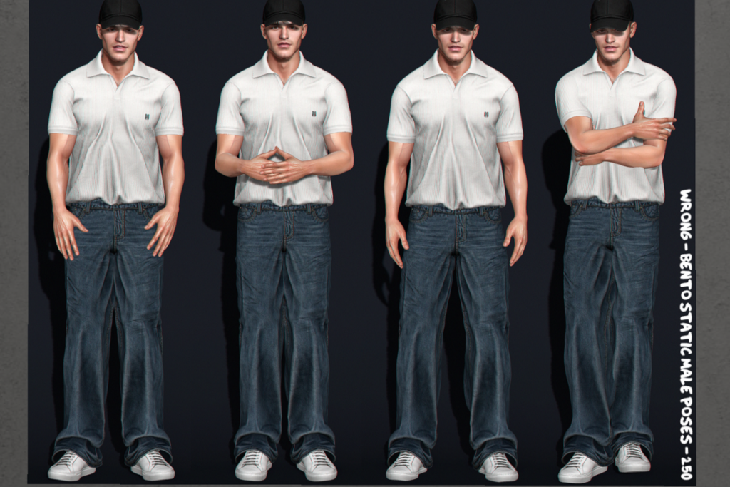 Bento Static Male Poses 250, L$220