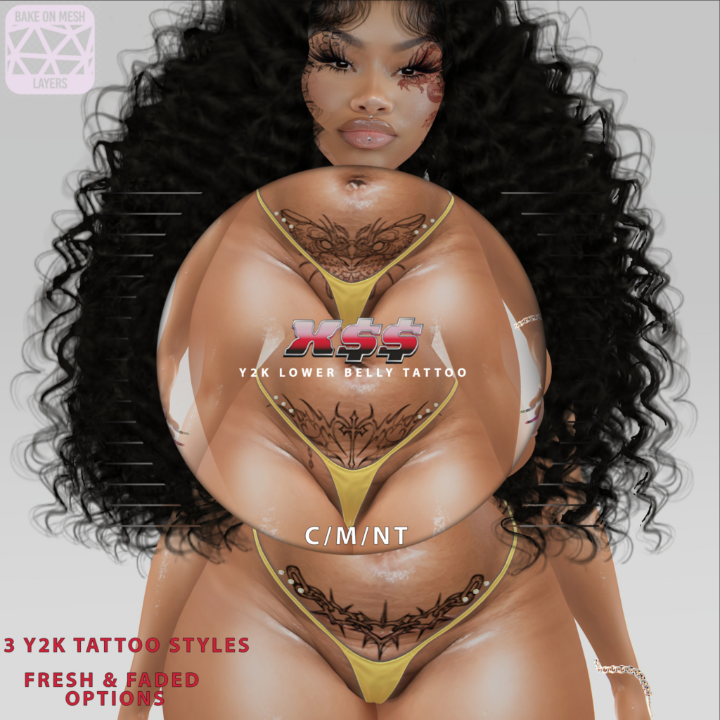 Y2K Lower Belly Tattoo - BOM	&lt;a href=&quot;http://maps.secondlife.com/secondlife/Tender%20Love/164/160/1162&quot; target=&quot;_blank&quot;&gt;Teleport&lt;/a&gt;
