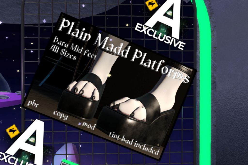 Plain Madd Platforms - Haru Mid Feet, L$500