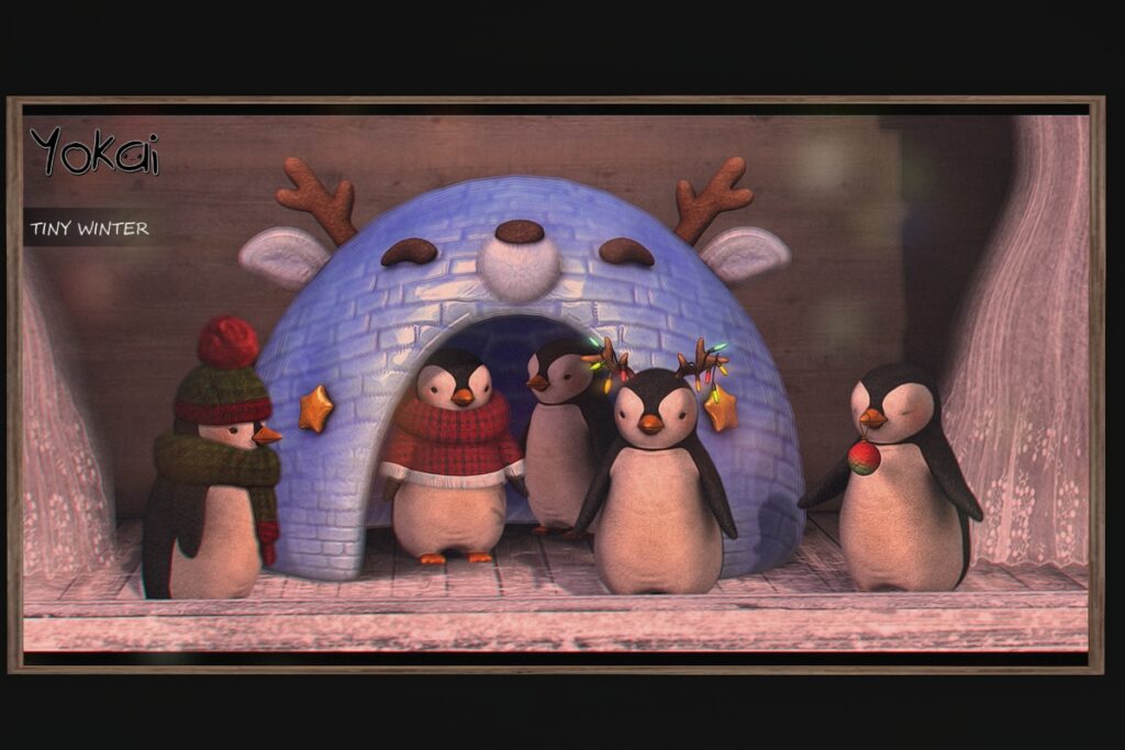 Tiny Winter Decor Set, L$149-L$199 each