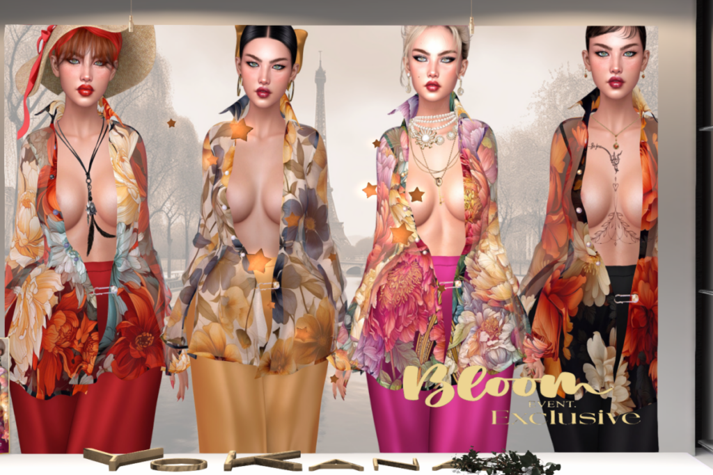 Autumn Flowers Blouse - Legacy/MaitreyaX/Reborn/+mods, L$295 each/L$885 Fatpack