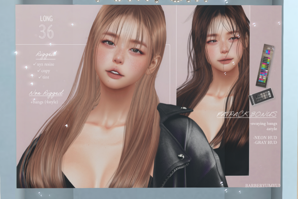 L36 Hair, L$350 each/L$790 FP