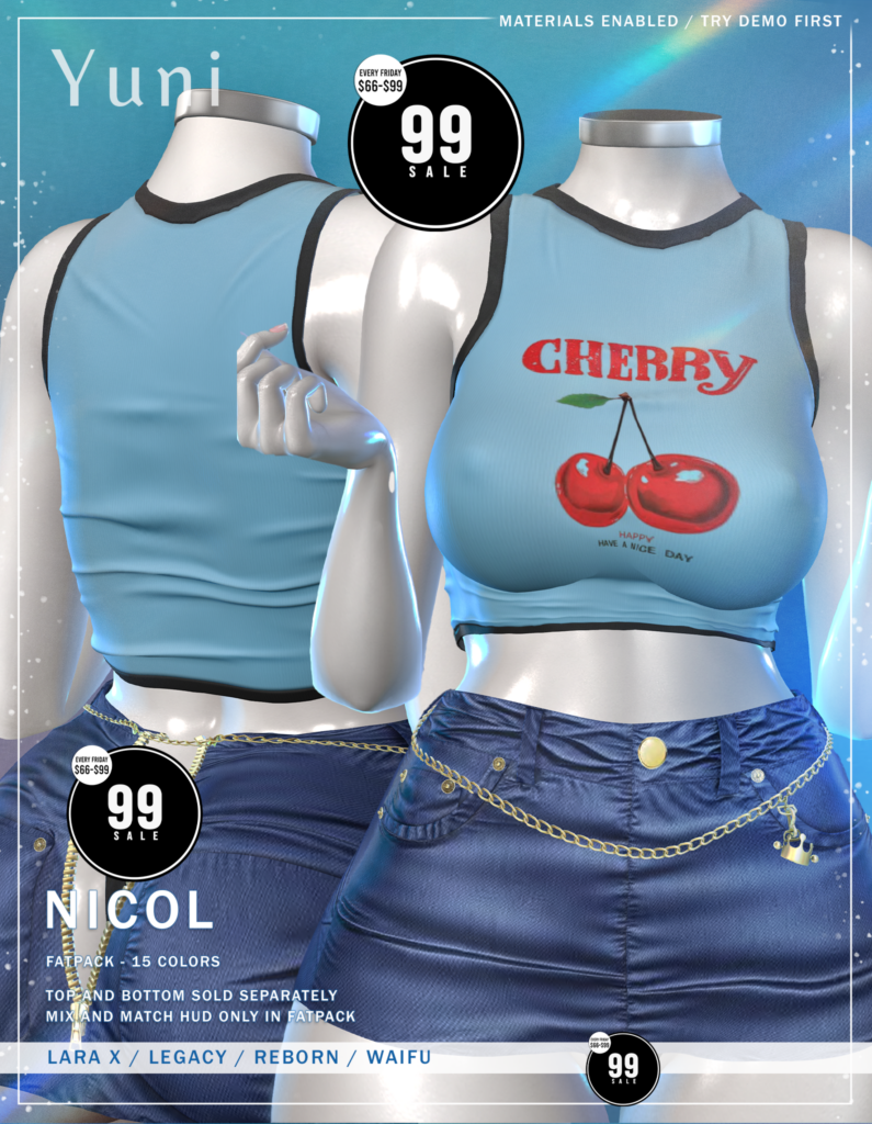 Nicol Top &amp; Skirt - Legacy/MaitreyaX/Reborn/+mods	<a href="http://maps.secondlife.com/secondlife/Neith/154/244/3201" target="_blank">Teleport</a>