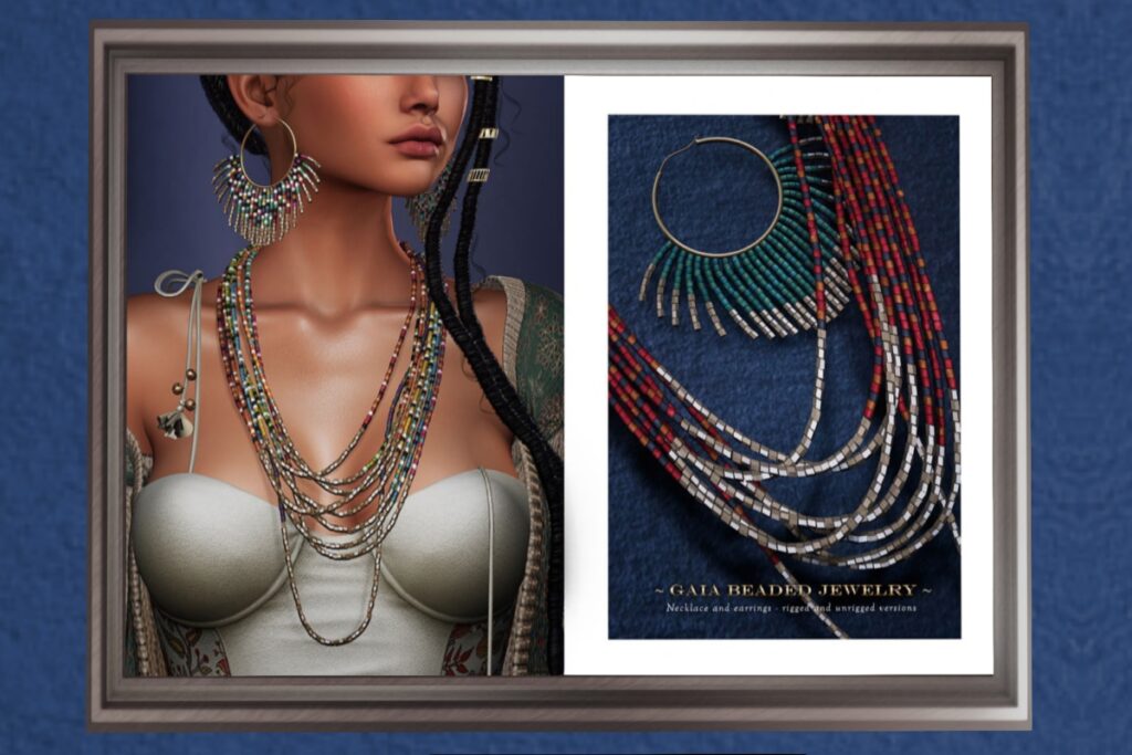 Gaia Beaded Jewelry, L$295 each/L$995 FP