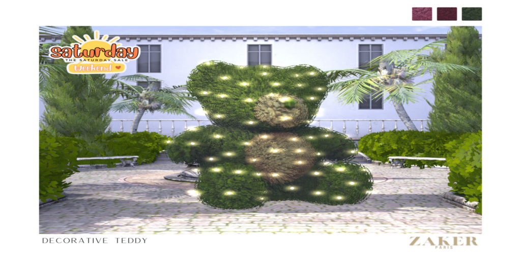 Decorative Teddy Landscaping	&lt;a href=&quot;http://maps.secondlife.com/secondlife/Zaker/97/176/22&quot; target=&quot;_blank&quot;&gt;Teleport&lt;/a&gt;