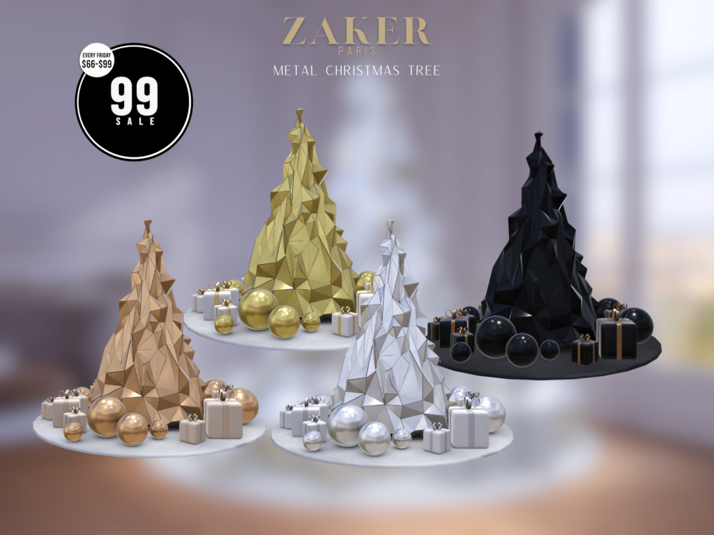 Metal Christmas Tree Decor	&lt;a href=&quot;http://maps.secondlife.com/secondlife/Zaker/76/165/22&quot; target=&quot;_blank&quot;&gt;Teleport&lt;/a&gt;