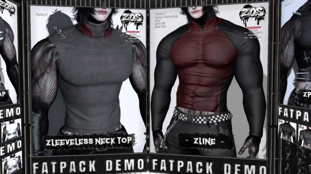Zleeveless Neck Top - Legacy, L$300 each/L$1000 FP | Zline Top - Legacy, L$320 each/L$1200 FP