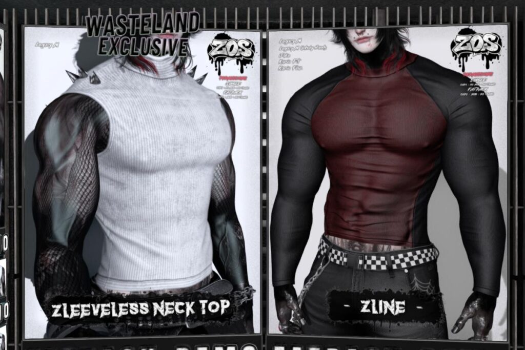 Zleeveless Neck Top - Legacy, L$300 each/L$1000 FP | Zline Top - Legacy, L$320 each/L$1200 FP