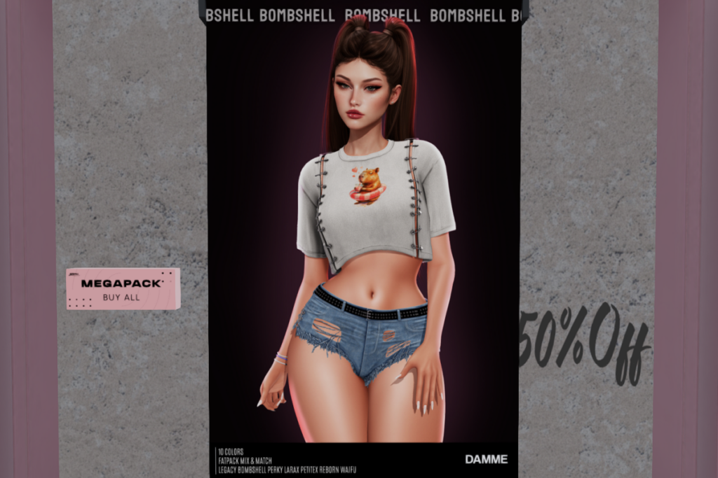 Damme Top &amp; Shorts - Legacy/MaitreyaX/Reborn/+mods, L$145 each/L$645 each FP/L$995 MP