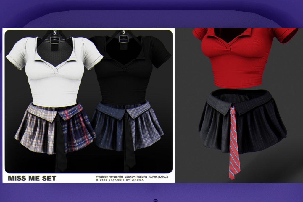 Miss Me Shirt &amp; Skirt - Inithium/Legacyu/MaitreyaX/Reborn, L$259 each/L$1899 each FP
