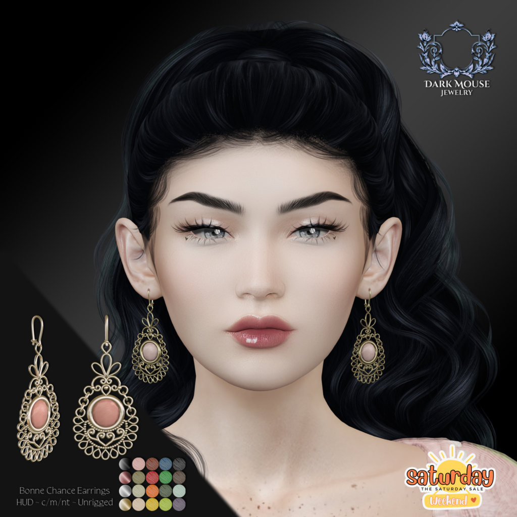 Bonne Chance Earrings	&lt;a href=&quot;http://maps.secondlife.com/secondlife/Nouveau/194/80/29&quot; target=&quot;_blank&quot;&gt;Teleport&lt;/a&gt;