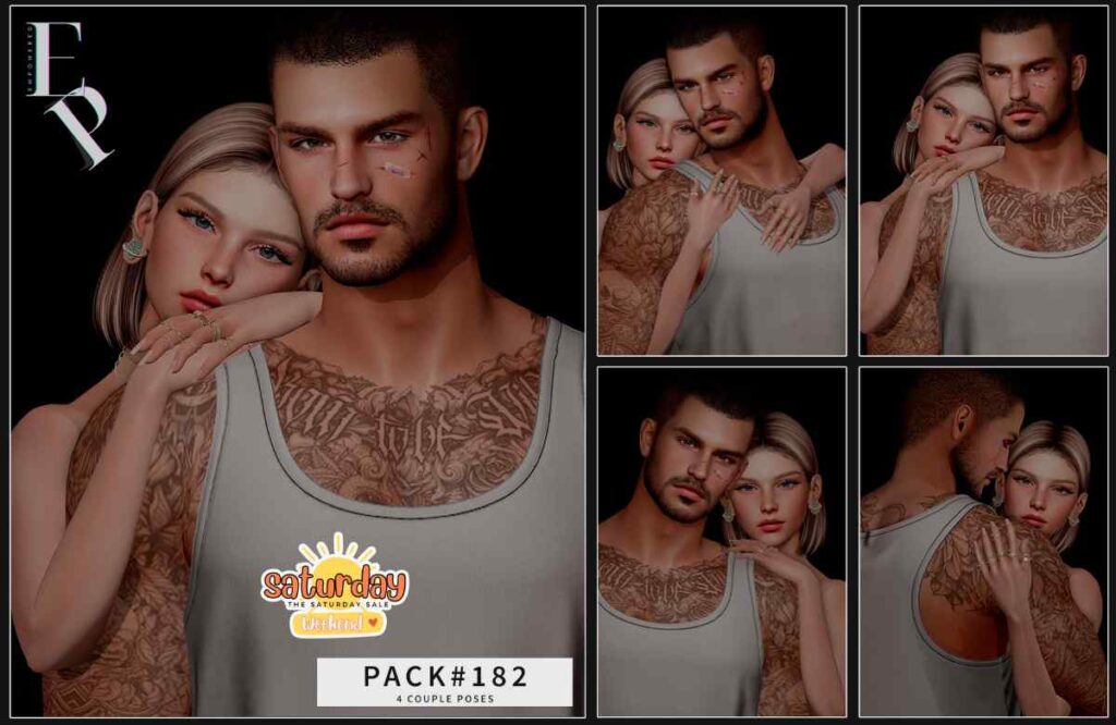 Pack #182 Couple Poses	&lt;a href=&quot;http://maps.secondlife.com/secondlife/Antares/224/116/3146&quot; target=&quot;_blank&quot;&gt;Teleport&lt;/a&gt;