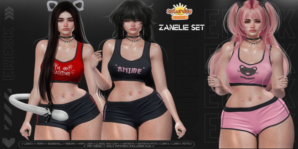 Zanelie Set - GenX/Legacy/Maitreya/Reborn/+mods	&lt;a href=&quot;http://maps.secondlife.com/secondlife/Rapturous%20Isle/71/197/22&quot; target=&quot;_blank&quot;&gt;Teleport&lt;/a&gt;