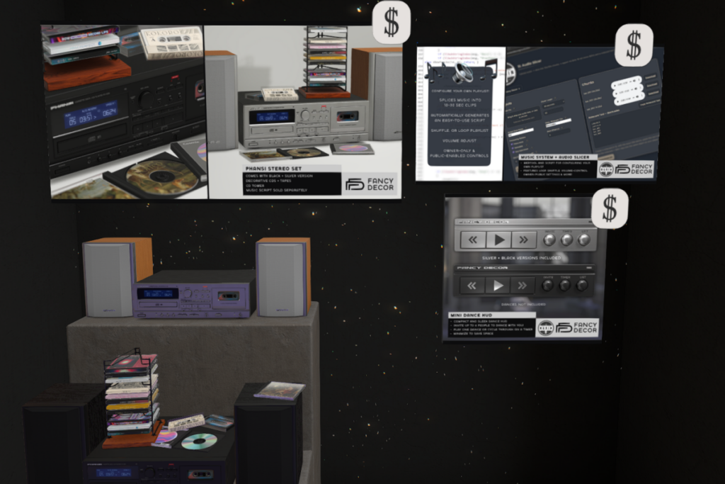 Music System Collection, L$250-L$500