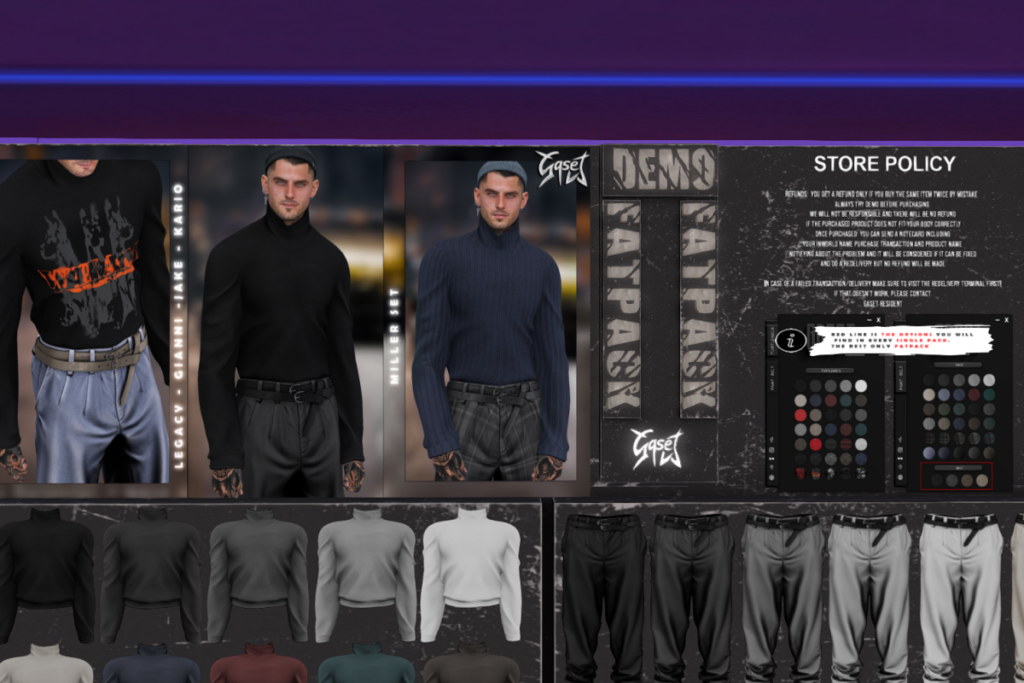 Miller Turtleneck &amp; Pants - Gianni/Jake/Kario/Legacy, L$279 each/L$1699 each FP