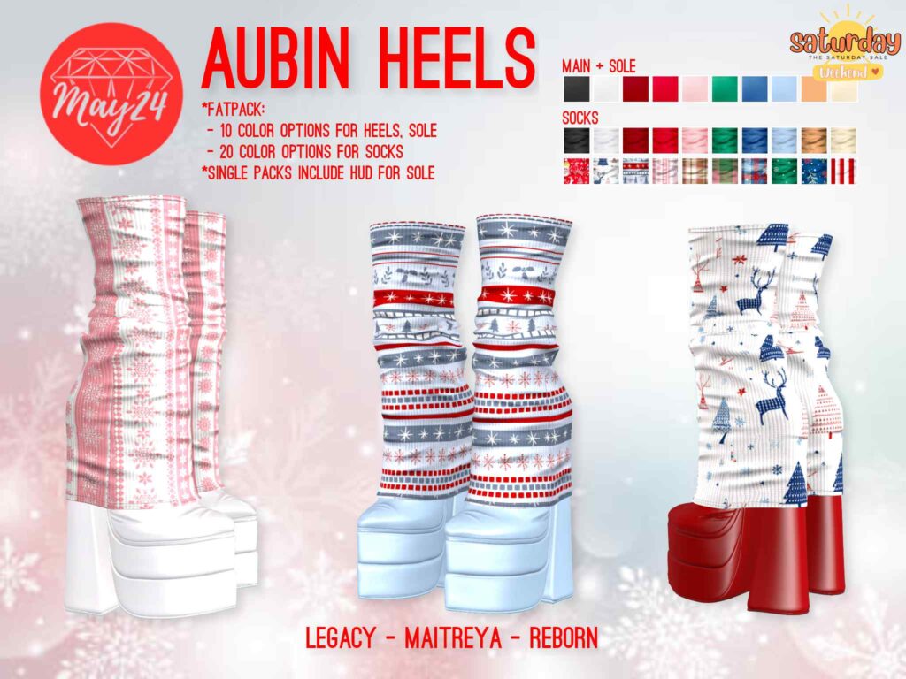 Aubin Heels - Legacy/Maitreya/Reborn	&lt;a href=&quot;http://maps.secondlife.com/secondlife/Highway%20Star/144/134/23&quot; target=&quot;_blank&quot;&gt;Teleport&lt;/a&gt;