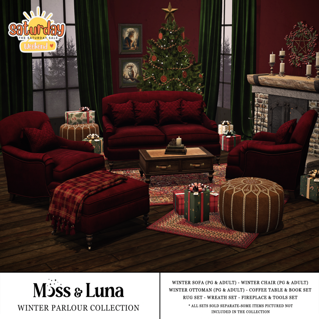 Winter Parlour Collection	&lt;a href=&quot;http://maps.secondlife.com/secondlife/Desolate/123/57/23&quot; target=&quot;_blank&quot;&gt;Teleport&lt;/a&gt;