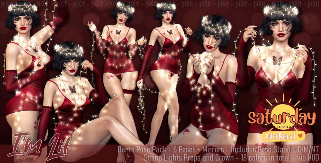 I&#039;m Lit Poses	&lt;a href=&quot;http://maps.secondlife.com/secondlife/Fashion%20Boulevard%20II/28/96/1127&quot; target=&quot;_blank&quot;&gt;Teleport&lt;/a&gt;