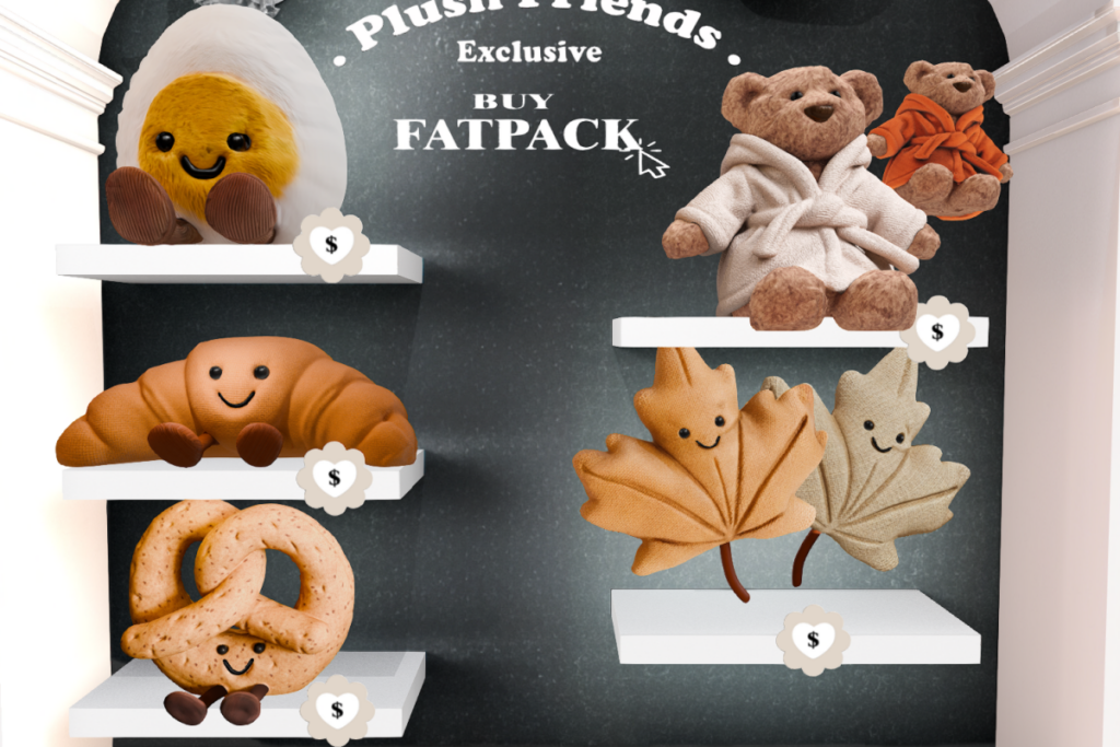 Fall Plush Friends Holdable, L$188 each/L$599 FP