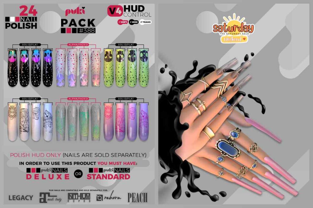 Polish Set #388 -  Inithium/Legacy/Maitreya/Peach/Reborn	&lt;a href=&quot;http://maps.secondlife.com/secondlife/The%20Valley/136/226/501&quot; target=&quot;_blank&quot;&gt;Teleport&lt;/a&gt;