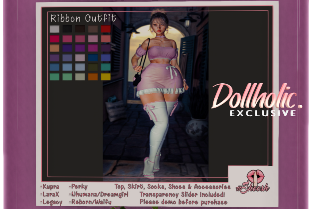 Ribbon Outfit - Inithium/Legacy/MaitreyaX/Nhumana/Reborn/+mods, L$349 each/L$1099 FP