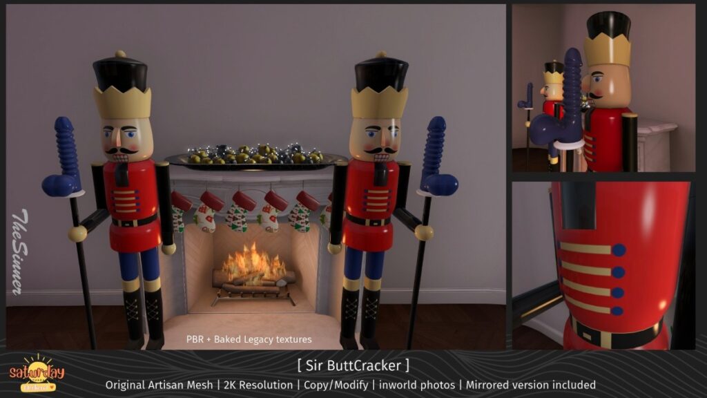 Sir ButtCracker	&lt;a href=&quot;http://maps.secondlife.com/secondlife/Peaceful%20Land/128/97/1696&quot; target=&quot;_blank&quot;&gt;Teleport&lt;/a&gt;