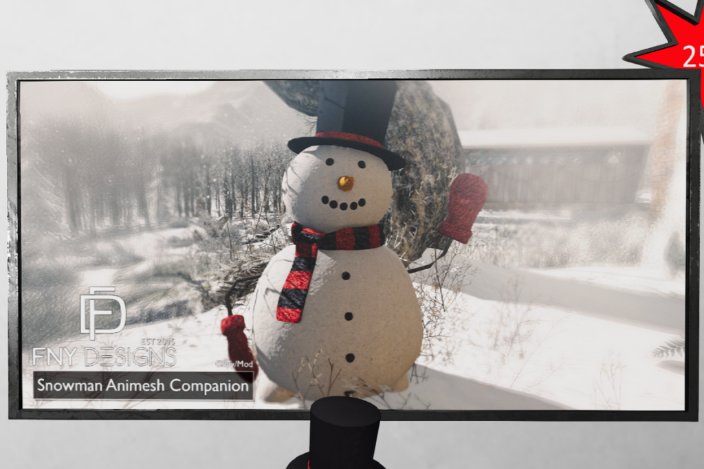 Snowman Animesh Companion, L$375