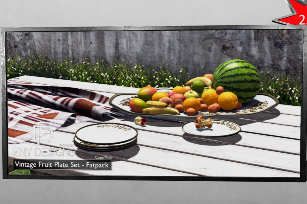 Vintage Fruit Plate Set - Fatpack, L$300